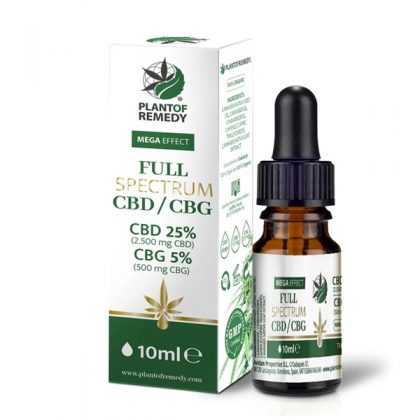 CBD Oil Plant of Life Remedy Cbd 25% & Cbg 5 % - 10 ml. Full Spectrum